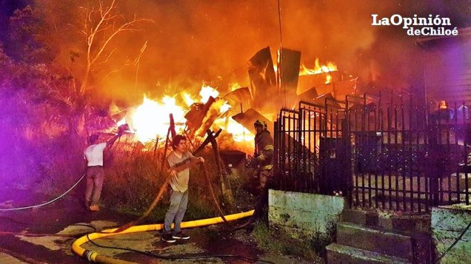 incendio quellón 19-12-2017