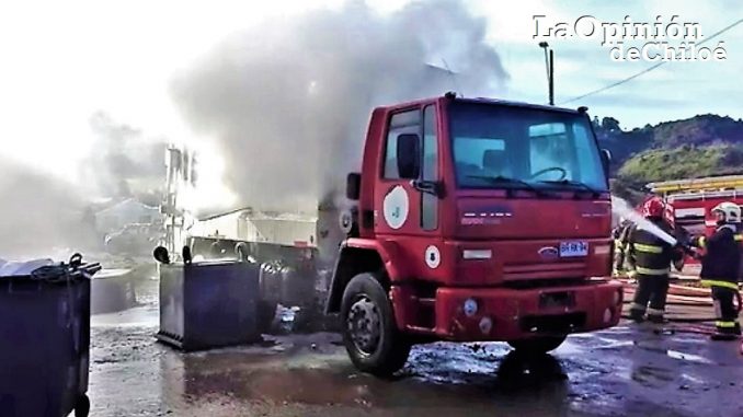 incendio camión basura