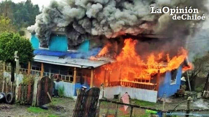 incendio quellón 17-5-2020