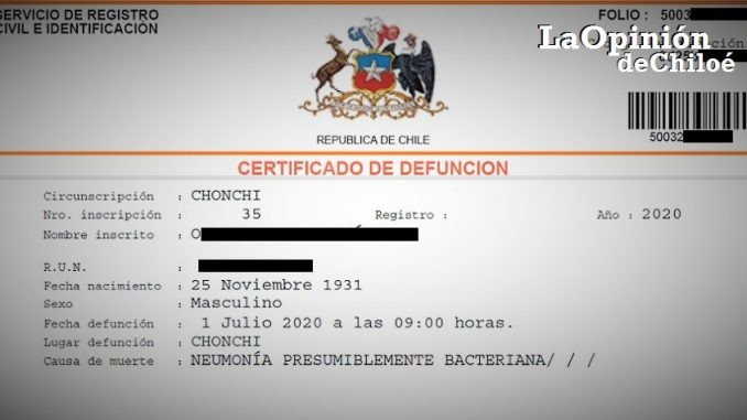 Defunción Chonchi